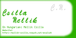 csilla mellik business card